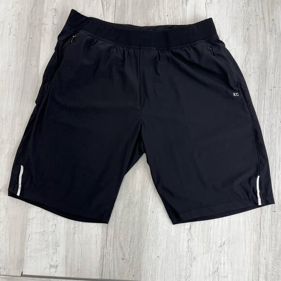 Kenneth Cole Black Lightweight Water Repellent 4 Way Stretch 9" Shorts Medium - Picture 1 of 12